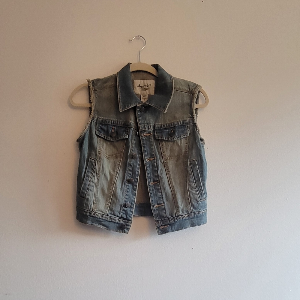light blue American Rag Cie size small denim vest